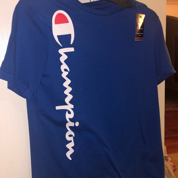 blue champion shirt womens